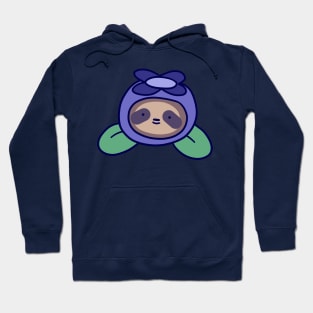 Blueberry Sloth Face Hoodie